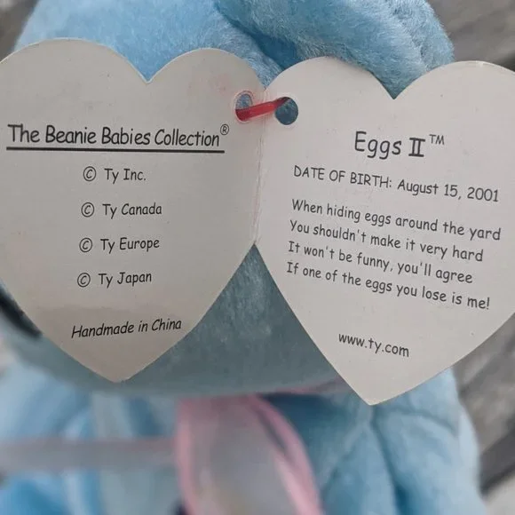 Ty Easter Egg Beanie Baby and Butterfly Easter Pooh Bear Vintage Bundle Set of 2 - Picture 5 of 12